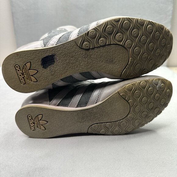 Vintage Adidas Midiru High Womens Size 6.5 Boxing Racing Boots Grey Leather Y2K - Picture 6 of 8